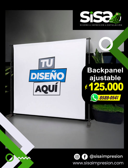 Backpanel Ajustable con lona